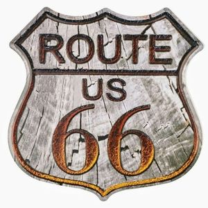 Route 66 Vintage Tin wall decor distressed sign